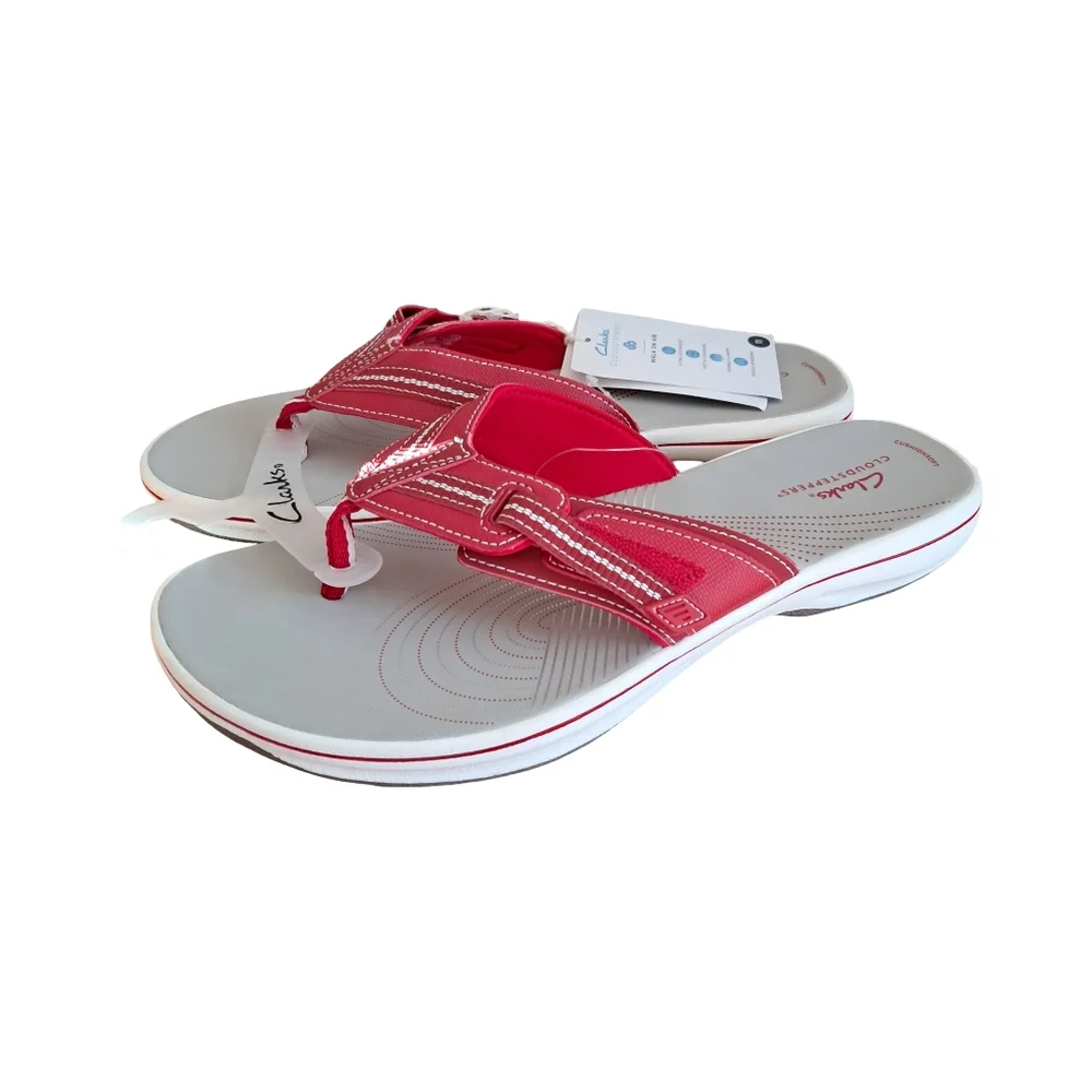 Clarks Cloudsteppers Jaazh Women Size 11 Red New Women Sandals